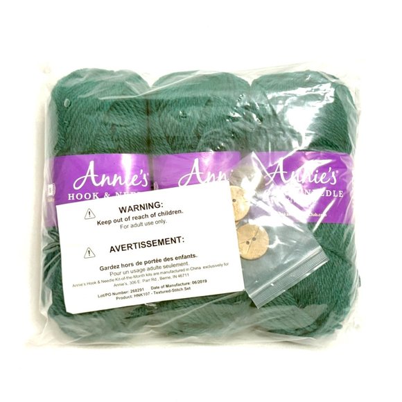 Annie's Hook & Needle Kit Club " Textured Stitch Set" Crochet Pattern/Yarn - New - Picture 3 of 4